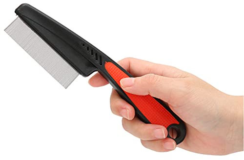 Peigne à Poux, Peigne à Dents Fines en Acier Inoxydable, Peigne à Cheveux Professionnel pour L'élimination des Lentes des Poux, Ensemble de Toilettage pour Peigne à Dents Fines, Peigne à dents fines