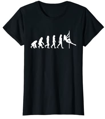 Damen Pole Dance Evolution Geschenk Stangentänzerin I Stangen Tanz T-Shirt