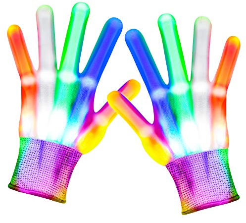 EUCOCO Mitgebsel Kindergeburtstag Gastgeschenke, Party Deko Kleine Geschenke für Kinder Spielzeug ab 3 4 5 6 Jahre Junge Mädchen Led Handschuhe Party Gadgets zubehör Wundertüte Kinder Halloween Deko