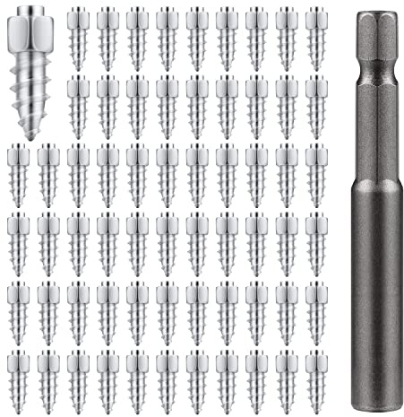 Reifen Spikes Auto, 12 mm Spike Schrauben für Schnee Tire Studs Screw in Tire Studs mit Installationswerkzeug für Auto LKW Motorrad Fahrrad Stiefel ATV SUV Autozubehör (100 Stück)