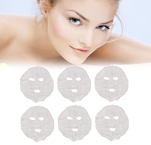 100pcs Tampons de Gaze de Coton Facial Prédécoupés pour les Soins de la Peau du Visage à Haute Fréquence, Feuille de Papier de Masque Facial prédécoupé Jetable Bricolage pour Salon de beauté