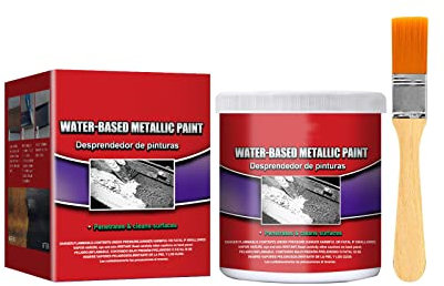dhcprj Metallic-Lack auf Wasserbasis, Rostfarbe für Auto, Rostentferner-Paste, Grundierung auf Wasserbasis, Anti-Rost-Grundierung auf Wasserbasis mit Pinsel, für Auto und Metall