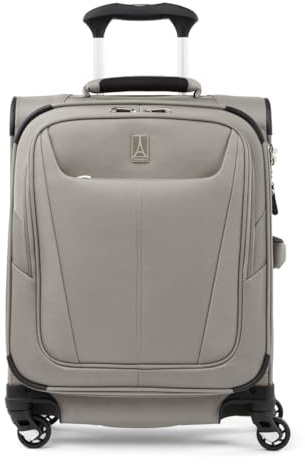 Travelpro Maxlite 5 Softside set med 2 st expanderbart handbagage med 4 spinner-hjul/mjuk undersätes-bärkasse, lätt resväska, män och kvinnor, Champagne, Carry-on 19-Inch
