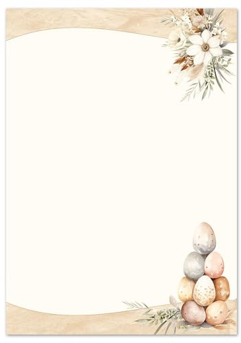 20 Sheets of Letter Paper Easter Post DIN A4 (210 x 297 mm), 90 g/m² - Easter Paper