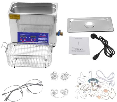 DOZPAL 3/4/6/10L Ultrasonic Cleaner for Carburetor, Parts, Circuit Board, Glasses, Denture, Jewelry, Stainless Steel Cleaning Machine with Digital Timer & Heater,3L