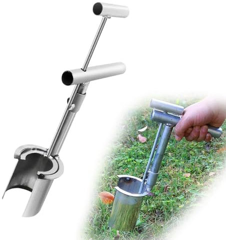 Pflanzen- und Obstbaum -Sämling Transplanter, Handheld Graben Hacken Sämlinge Edelstahl Gartenlauf -Transplanter -Pflanzwerkzeuge BodenprobenPler, Stanzlöcher