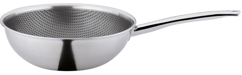 Spring Wokpfanne VULCANO CUT RESIST PURE, 5-lagiger Aufbau, 28 cm, 4 Liter | Antihaftpfanne, PFAS-freie Mineralantihaftbeschichtung, backofenfest, induktionsgeeignet, metallklingentauglich