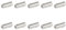 Mcoser 10Pcs Wire Rope Cable Clamp 1.5mm Stainless Steel Wire Rope Thimble,Double Hole Wire Rope Lock with End Screw Stopper,Wire Rope Clips for Cable Fittings