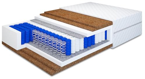 Matratze Four Coco Taschenfederkern Höhe ca. 21 cm H5 (Mikrofaser, 90 x 200 cm)