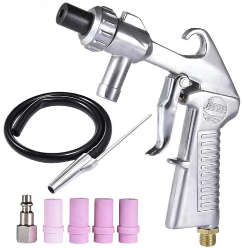 Sableuses portatives – Sableuses abrasives à air, sableurs à alimentation par gravité | Kit de pistolet à sable portatif pour enlever la rouille et la saleté pour nettoyer la rouille et la saleté