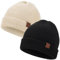 BARFULKER Winter Beanie Mütze Herren Damen Warm Gefüttert Wintermützen Thermo Strickmütze Laufmützen Dehnbare Weiche Wollmütze Unisex Hat,2 Stück,Schwarz Weiß
