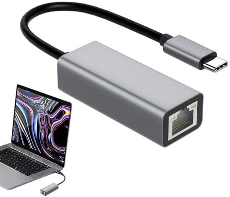 USB Type C Network Adapter, Ethernet Adapter for USB C, USB C Ethernet Connector, USB Computer Network Adapter, Type C Ethernet Adapter, Fast Ethernet Network Adapter, USB C to LAN Adapter