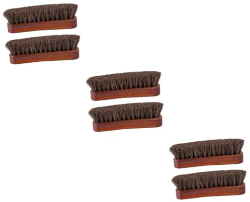 VALICLUD 6piezas Brocha De Pelo De Caballo para Limpieza De Zapatos Kit Práctico De Pulido De Calzado