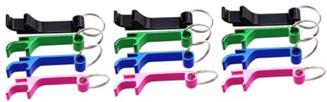Cabilock 14pcs Aluminum Alloy Bottle Opener Keychain Keychain Bottle Opener Portable