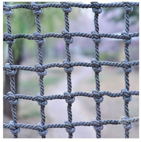 Kletternetz Für Erwachsene, Seilnetz Für Spielplätze, Kletter-Ladungsnetz, Baumhauszubehör, Strickleiter Für Den Außenbereich, Klettergerüste, Schaukel(Size:1 * 1m(3.3 * 3.3ft))