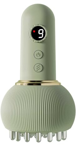 Massaggiatore anticellulite aiuta a ridurre le smagliature e la cellulite, per gambe, braccia e addome, modellatore del corpo con microcorrente, luce, calore e vibrazioni (verde)