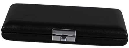 Fagottrohrkasten aus Pu Leder mit 6 Fächern Schwarz | Rohrblatthalter für Fagottrohr, Metall und Holzelemente, Leichtes Format zum Mitnehmen