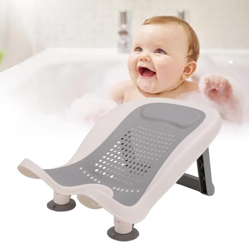 Hamwesh Lavadora del culo del bebé, Bañera de soporte portátil para bebés con tazas de succión fuertes y malla suave, para limpieza rápida en fregadero o bañera, Ahorro de espacio