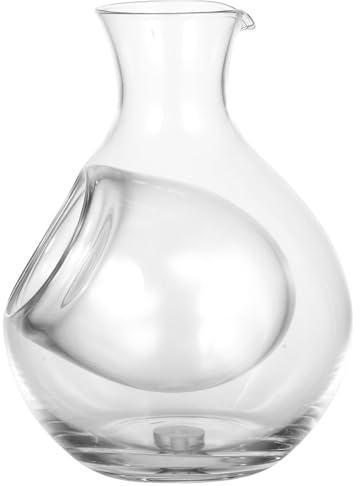 PLAFOPE Decantador de Vino Estilo Japonés de Cristal 300 Ml Licorera de Vidrio para Brandy y Sake Recipiente Refrescante para Bebidas en Hogar y Entretenimiento