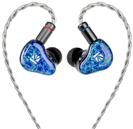 Yinyoo KBEAR SR8 IEM - Auricolari in-ear con driver ibridi 1DD+3BA, per musicisti, HiFi cablati, cavo staccabile con 5N OFC, IEM per giochi, audiofili e performance dal vivo
