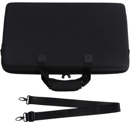 RiToEasysports Bolsa Transporte DJ Estuche EVA Rígido, Funda Protectora 50x30x9 cm con Doble Cremallera para Controlador 2 Canales Portátil, Estudio Eventos