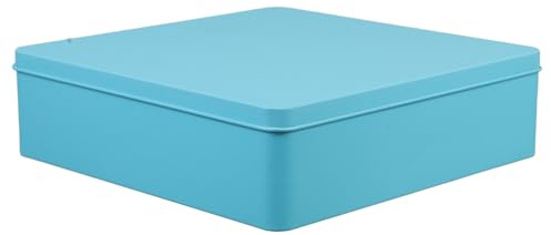 HOLIDYOYO Große Keksdose Eckig Metall mit Deckel, Quadratisch, Weißblech | Luftdicht Verschlossen, für Frische Aufbewahrung Zuhause, Edles Design für Präsentverpackungen