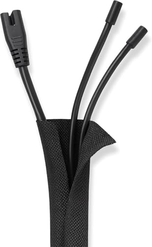 Guaina per Cavi Elettrici Antigraffio in PVC – Copri Cavi Flessibile per Nascondere e Proteggere i Cavi – Organizzatore Cavi Resistente per Casa e Ufficio – Nero (4M)