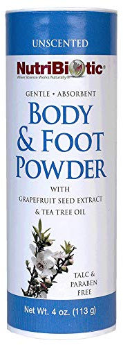 NutriBiotic, Natural Body & Foot Powder, Unscented, 4 oz (113 g)