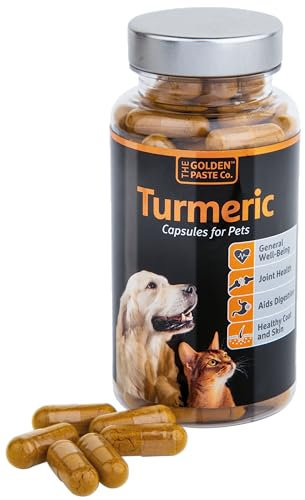 The Golden Paste Company - Natural Premium Turmeric for Dogs - 90 Capsules - Dog Supplements for Pet Joint Care, Wellness & Digestion - Joint Supplements for Dogs - Advanced Dog Joint Supplements