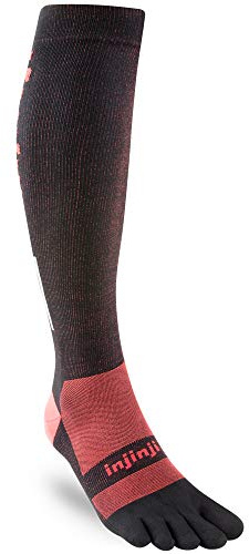 Injinji Compression OTC Socken schwarz/rot Schuhgröße XL | EU 47,5+ 2021 Laufsocken