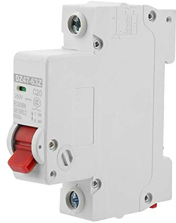 DC DZ47-63Z-1P 20A Interruptor de Circuito Miniatura, Interruptor Neumático de Protección Contra Fugas