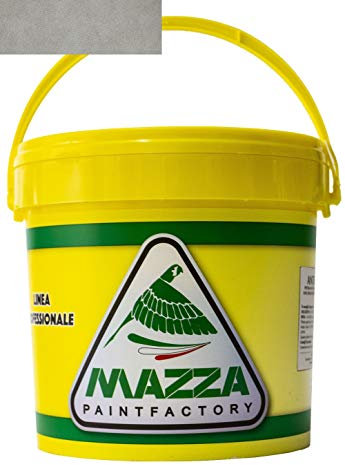MAZZA Pittura Decorativa Per Interni Effetto Sabbiato Lt 5 Sabbia Colorificio Vernice Muro Effetto Metallizzato Cangiante Perlescente Idropittura Murale Colorata (Argento Medio Sbp3003)