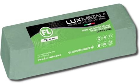 Lux Metal Polierpaste Messern Grün 700 g Ultrafein Schleifpaste für Spiegelnden Glanz Auf Aluminium Eisen Messing Chrom Kunststoff Holz Marmor und Weitere Metall - Perfekt Zum Polieren von Edelstahl