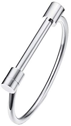 HIJONES Women's Stainless Steel Fashion Letter D Shaped Horseshoe Bracelets