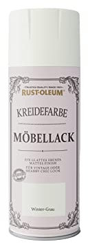 Rust-Oleum Sprühlack Kreidefarbe 400 ml Winter-Grau - Premium Möbellack - ideal für Möbel und Holz - Sprühdose - Holzlack - Spraydose - Lackspray