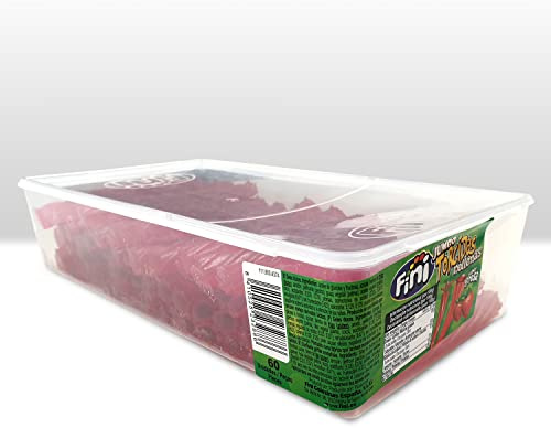 Fini Golosinas - Regaliz Jumbo Torcidas Rellenas Fresa Tarro 60 uds