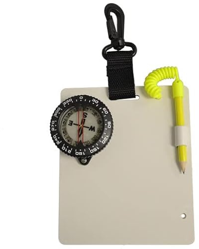 Divers Supply Slate with Compass and Clip 5x5.9 Inch