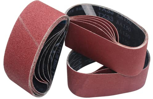 SenmaiTools 15 Stück Schleifbänder 65 X 410 mm, Korn 40 80 120 150 240 Professionelle Schleifbänder für Bandschleifer, Schleifband 65 X 410 mm für Eisenwaren Holz Metall und Farbe