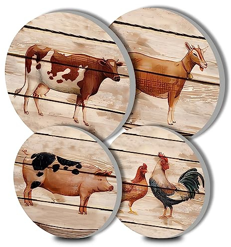 Walarky Lot de 4 couvre-plaques ronds en métal cuisinière électrique brûleur supérieur protection de four à gaz accessoires de cuisine table de cuisson moderne cadre de cuisine décoration de cuisine