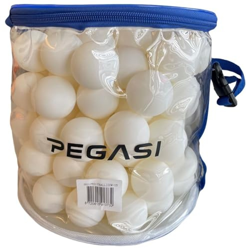 Pegasi Tischtennisbälle Unbedruckt - Weiß - Weiße Tischtennisbälle | Indoor, Gute Qualität, 100 STK., Verschiedenes, Farbe Weiß