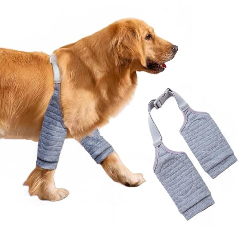 MANON ROSA Codera protectora para perro, correa ajustable, acolchado suave para soporte de pierna delantera, antiabrasión, a prueba de suciedad, coderas de mascotas, para perros pequeños, medianos y