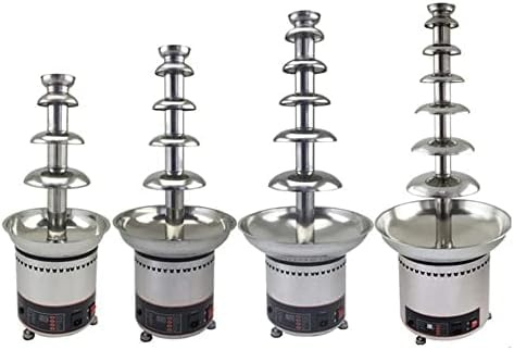 4/5/6/7 Tiers Commercial Chocolate Fountain, Stainless Steel Large Capacity Chocolate Waterfall Machine/Sauce Melting Pot For Nacho Cheese, BBQ Sauce, Fruit,Ranch, Liqueurs /,6 Tier,outstanding78