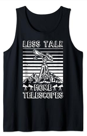 Teleskop Nachthimmel Uhr Sterne Astronomie Liebhaber Tank Top