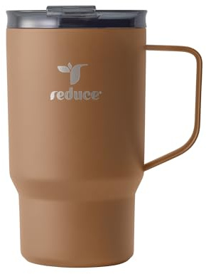 REDUCE Hot1 18 oz Hot1 Stainless Steel Insulated Mug with Temperature Adjusting Lid - Dual-Wall Vacuum, Cupholder Friendly - Keeps Drinks Hot for 6 Hours - Ideal for Coffee, Tea & Other - Java