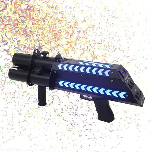 MFYDPP Elektrische Konfetti-kanonenmaschine, Konfetti-werfer, Tragbare Bühneneffekt-led-Maschine, Effektmaschinen, Konfetti-gebläse, Für Hochzeit, Party, Disco, Halloween, Weihnachten