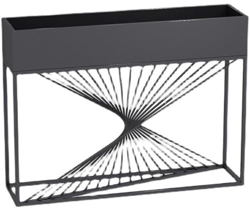 NIBHZ Cloison Extérieure en Fer Forgé Boîte à Fleurs Support de Fleurs Grand Centre Commercial Magasin de Thé Au Lait Restaurant Support de Fleurs Décoratif en Plein Air,black-100cm