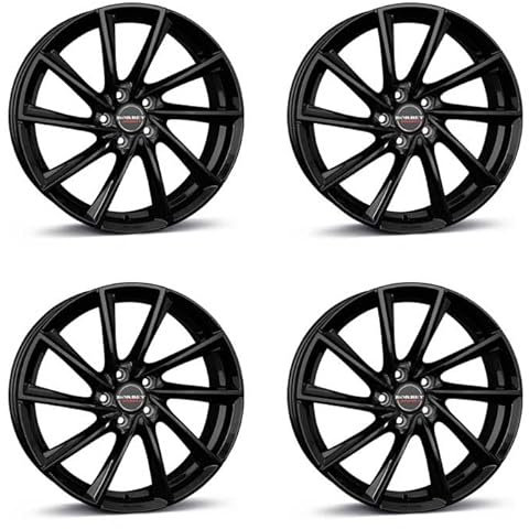 4x Borbet Felgen VTX 9.5x19 ET40 5x112 black glossy kompatibel mit Skoda Karoq Superb Yeti