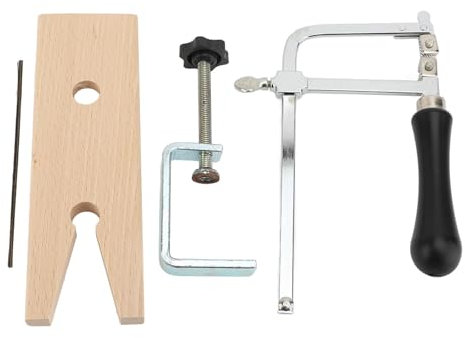 HUSHUI Marco de Sierra de Joyería con 12 Cuchillas, Joyeros Ajustables en Forma de U, Juego de Marco de Minisierra para Fabricación de Joyas