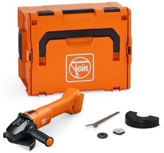 FEIN Akku-Winkelschleifer Ø125 mm, CCG18-125-12 AS, 18V, Staubresistent und leistungsstark, für Trenn-, Schleif- und Entgratarbeiten, FEIN bürstenlos Motor. Ohne Akku und Ladegerät