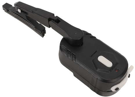 Essuie-glace pour Casque de Moto, Interrupteur Rechargeable à 2 Vitesses, Essuie-glace Résistant à L'eau, Batterie 800 MAh, Noir et Blanc, pour la Plupart des Casques de Moto et